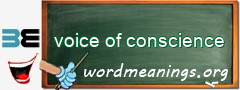WordMeaning blackboard for voice of conscience